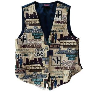 Vintage Route 66 Tapestry Vest